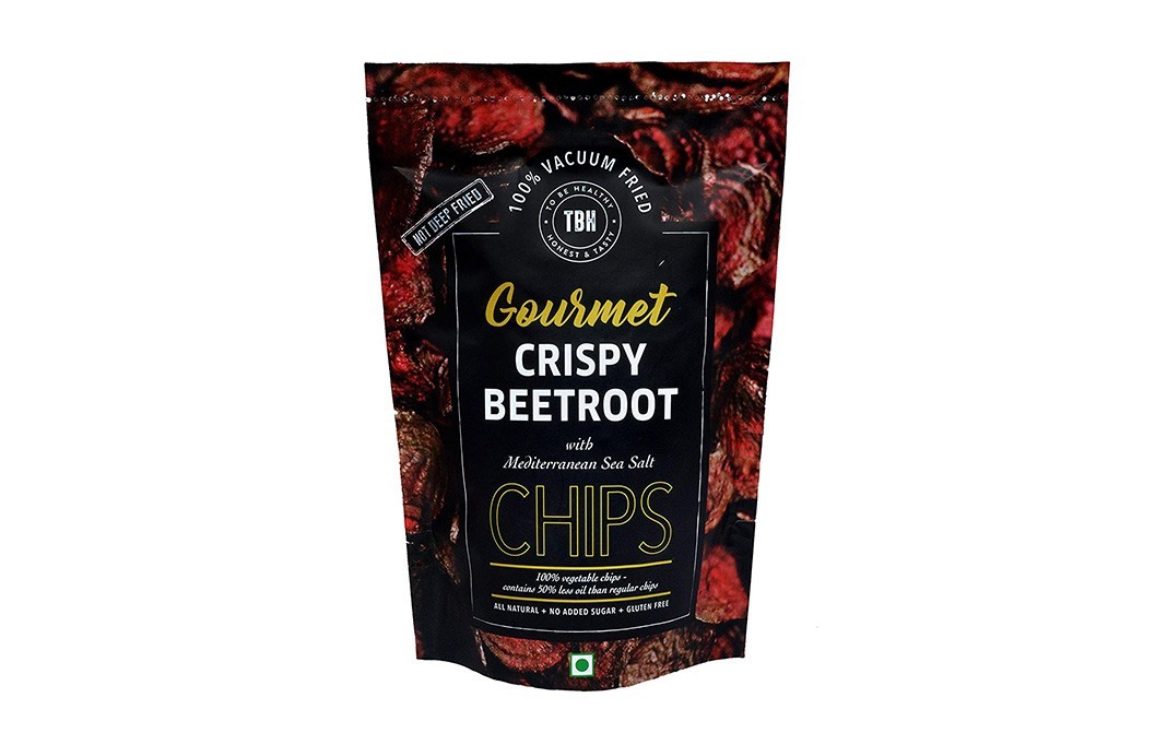 To Be Healthy Gourmet Crispy Beetroot Chips with Mediterranean Sea Salt   Pack  50 grams